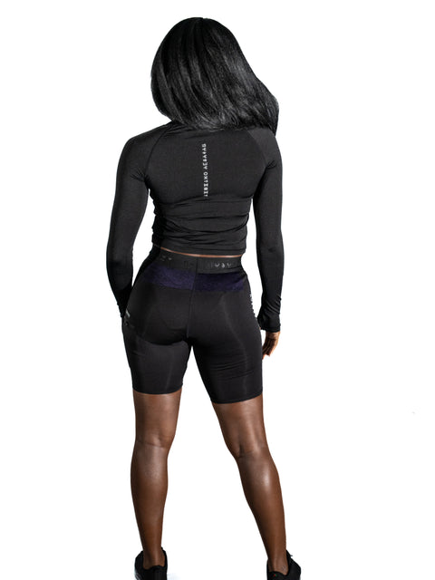 Women's Wakanda Athletics Long Sleeve Crop