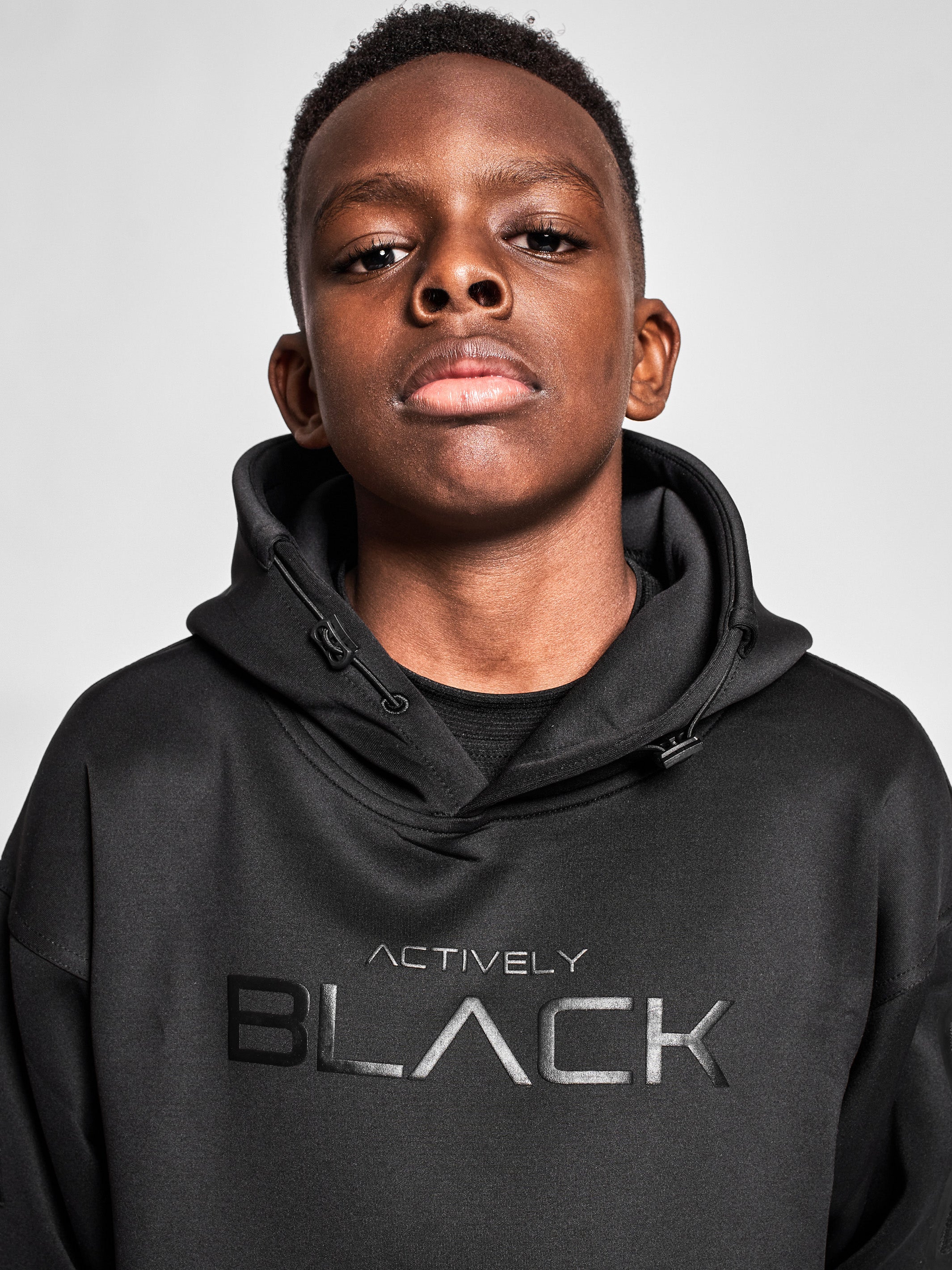 Youth Actively Black Performance Tech Hoodie
