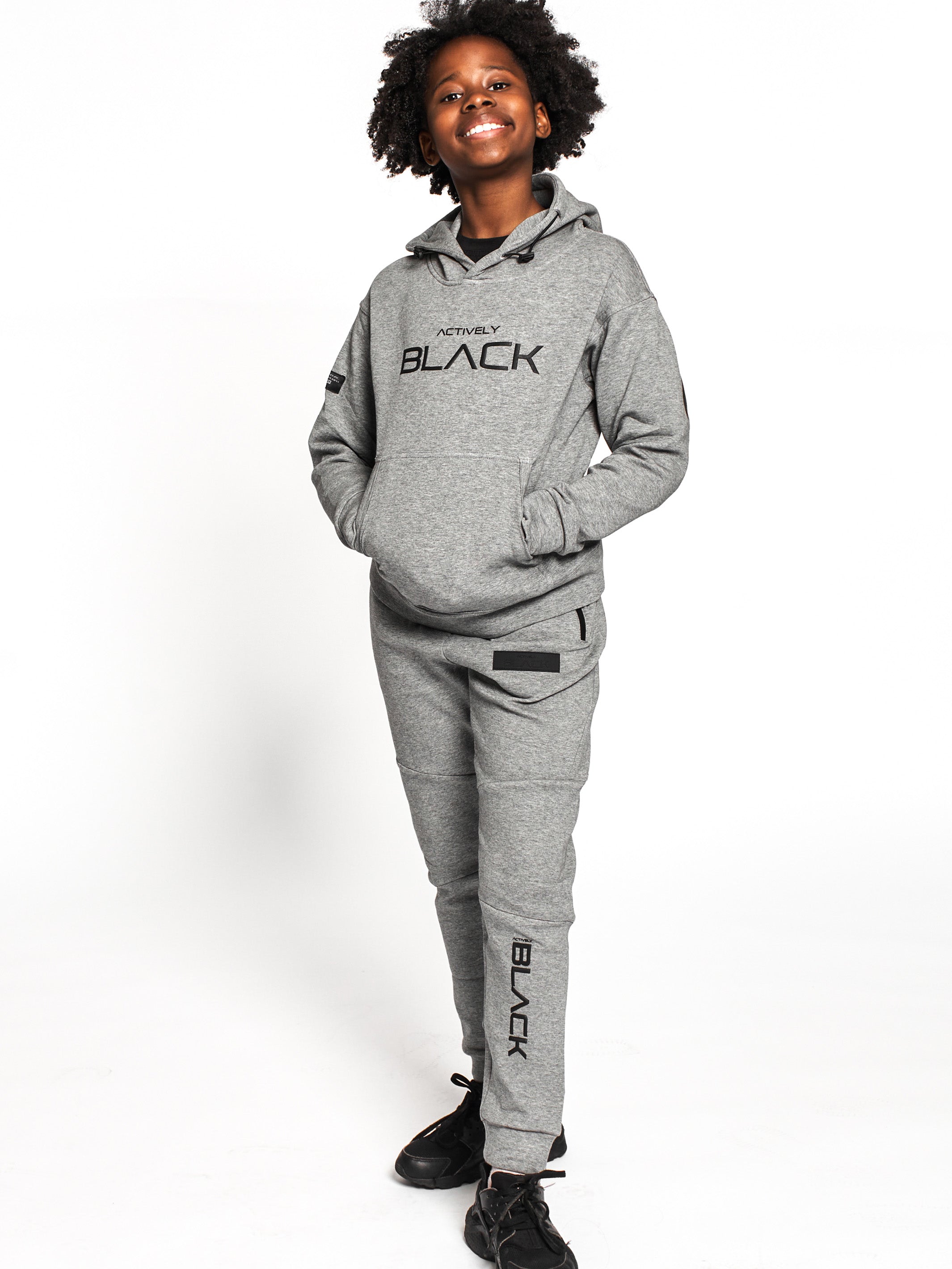 Youth Actively Black Performance Tech Joggers