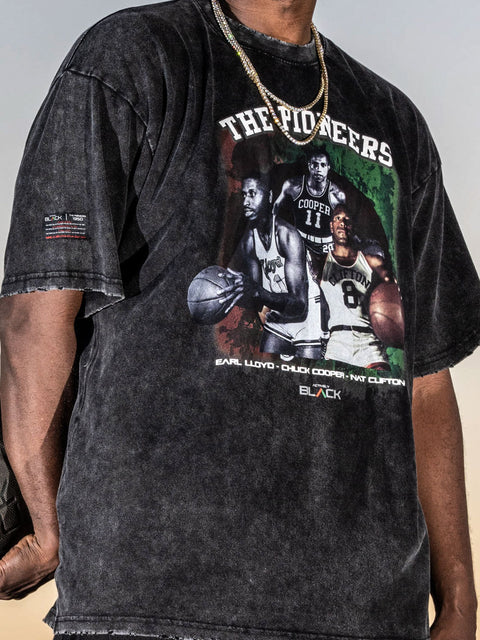 Actively Black "PIONEERS" Vintage Tee